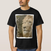 Custom Modern Elegant Pop Art Lion Gezicht Mannen T-shirt (Voorkant)