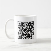 Custom Modern Elegant Scan Me QR Code Sjabloon Koffiemok (Links)