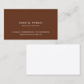 Custom Modern Elegant Simple Template Terracotta Visitekaartje (Voorkant / Achterkant)