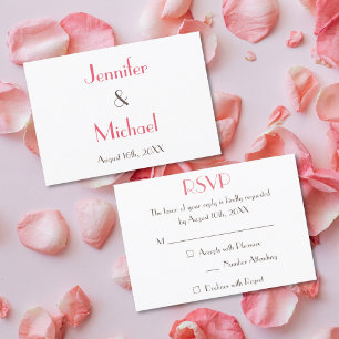 Custom Modern Elegant Wedding RSVP Invitation Kaar