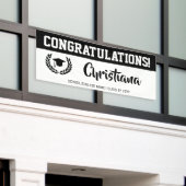 Custom Modern en Bold Afstudeerder Party Gefelicit Spandoek (Buitenkant Gebouw)