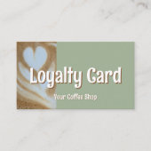 Custom Modern Eucalyptus Coffee Cafe Customer Klantenkaartje (Voorkant)