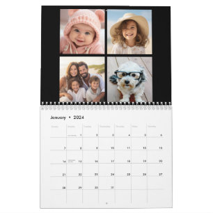 Custom Modern Family 48 Fotocollage - zwart Kalender