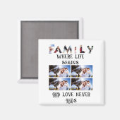 Custom Modern Family Love 10 Photo Collage Magneet (Voorkant / Achterkant)
