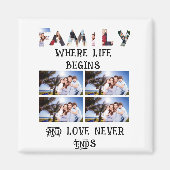 Custom Modern Family Love 10 Photo Collage Magneet (Voorkant)