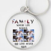 Custom Modern Family Love 10 Photo Collage Sleutelhanger (Voorkant)