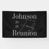 Custom Modern Family Reunion Black Silver Grey Spandoek (Horizontaal)