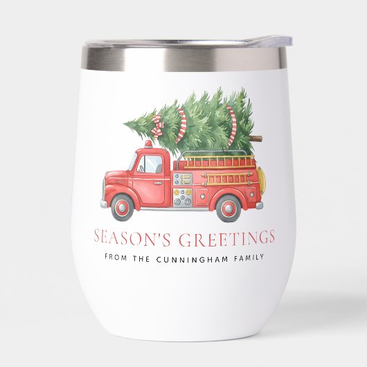 Custom Modern Firefighter Christmas Fire Truck  (Gauche)