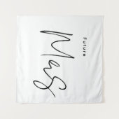 Custom Modern Future Mrs. Vrijgezellenfeest Wandkleed (Voorkant (horizontaal))