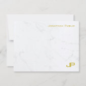 Custom Modern Goud Wit Marmer Eenvoudige Sjabloon (Voorkant)