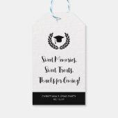 Custom Modern Graduation Party Dank u Cadeaulabel (Achterkant)
