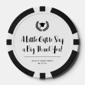 Custom Modern Graduation Party Dank u Poker Chips (Voorkant)