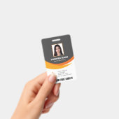 Custom Modern Grey Employee ID Kaart met barcode Badge (Handheld)