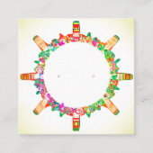 Custom Modern Kleurrijke Bloemen Kleine Oorbel Kaa Afsprakenkaartje (Voorkant)