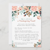 Custom Modern Kleurrijke Bloemen Thanksgiving Vaka Kaart (Voorkant)