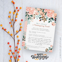 Custom Modern Kleurrijke Bloemen Thanksgiving Vaka