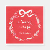 Custom Modern Luke 2 Scripture Red Christmas Servet (Voorkant)