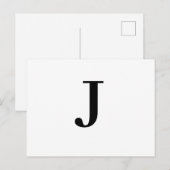 Custom Modern Minimalist Alphabet Design Briefkaart (Voorkant / Achterkant)