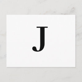 Custom Modern Minimalist Alphabet Design Briefkaart