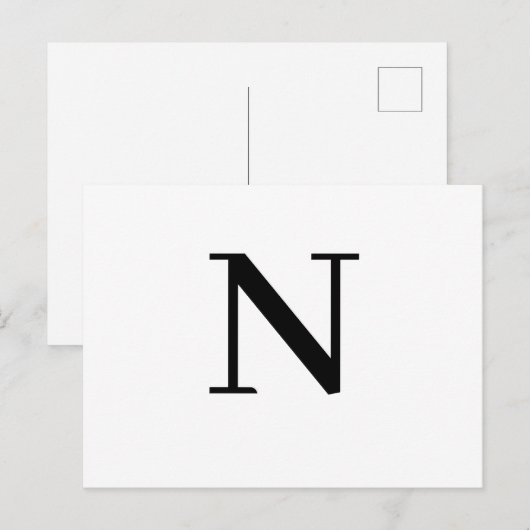 Custom Modern Minimalist Alphabet Design Briefkaart (Voorkant / Achterkant)