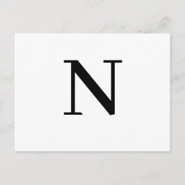 Custom Modern Minimalist Alphabet Design Briefkaart