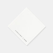 Custom Modern Minimalistic Wedding Servet (Hoek)