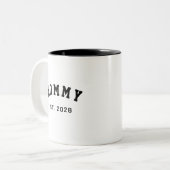 Custom Modern Mom Dad Mug Gift for Future Parents (Devant gauche)
