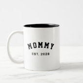 Custom Modern Mom Dad Mug Gift for Future Parents (Gauche)