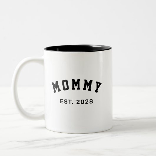 Custom Modern Mom Dad Mug Gift for Future Parents (Gauche)