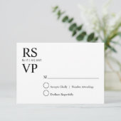 Custom Modern rsvp card Kaart (Staand voorkant)