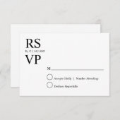 Custom Modern rsvp card Kaart (Voorkant / Achterkant)