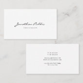 Custom Modern Simple Template Script Typography Visitekaartje (Voorkant / Achterkant)