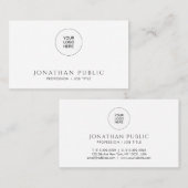 Custom Modern Simple Template Upload Your Logo to Visitekaartje (Voorkant / Achterkant)
