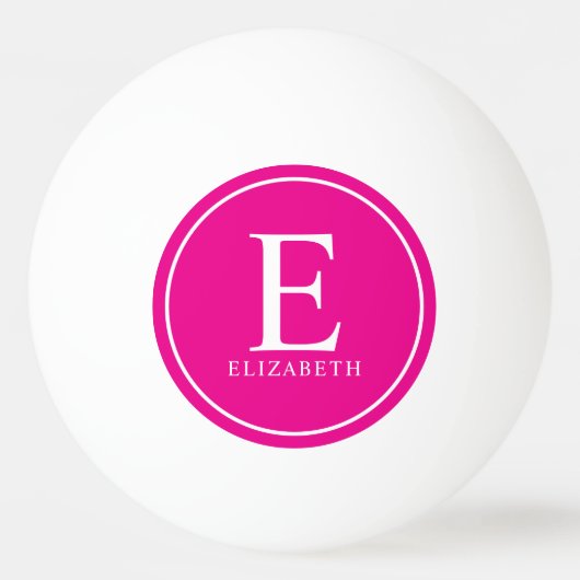 Custom Modern Sjabloon Monogram Naam Trending Pingpongballen (Voorkant)