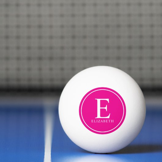 Custom Modern Sjabloon Monogram Naam Trending Pingpongballen (Net)