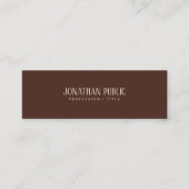 Custom Modern Stylish Brown & Beige Template Mini Mini Visitekaartje (Voorkant)