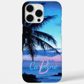 Custom Modern Tropical Island Beach Sunset Foto Case-Mate iPhone Case (Achterkant)