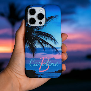 Custom Modern Tropical Island Beach Sunset Foto iPhone 16 Pro Max Hoesje