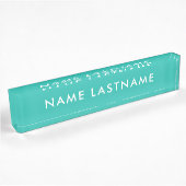 Custom Modern Turquoise Simple Basic Minimalist Naambordje