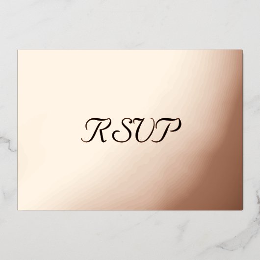Custom Moderne Elegant Party Event RSVP Roos Gold Folie Uitnodiging (Voorkant)