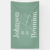Custom Moderne Family Reunion Sage Green Party Spandoek (Verticaal)