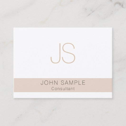 Custom Moderne Professional Elegant Colors Monogra Visitekaartje (Voorkant)