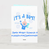 Custom Moederdag Mom van Twin Boys Kaart (Achterkant)