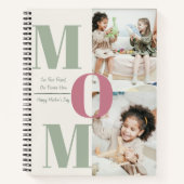 Custom Moederdag Photo Collage Spiral Notitieboek (Voorkant)