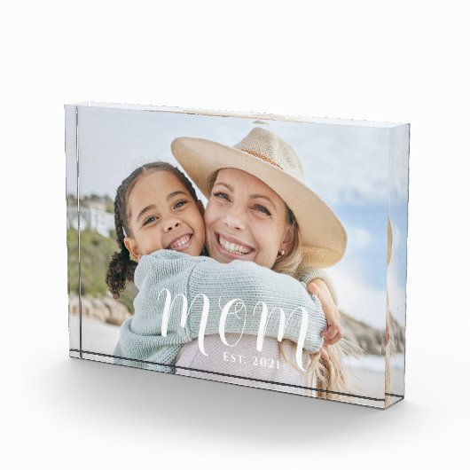 Custom Mom Established Modern Script Fotoblokken (Rechts)