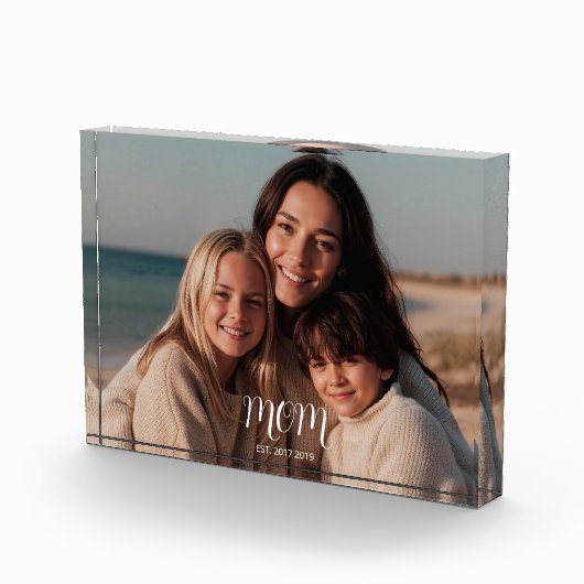 Custom Mom Established Modern Script  Fotoblokken (Rechts)