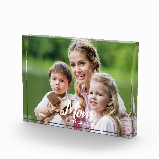 Custom Mom Established Modern Script  Fotoblokken (Rechts)