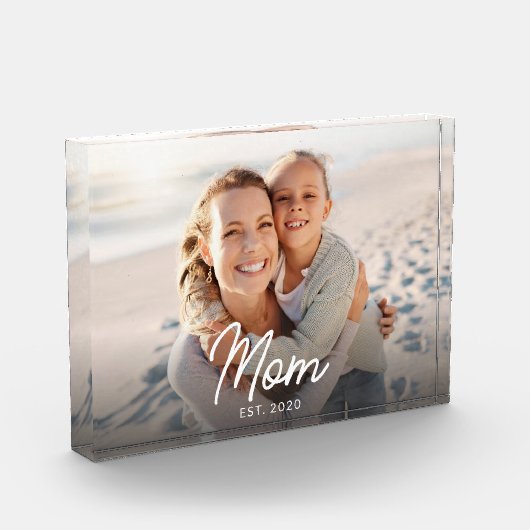 Custom Mom Established Modern Script Fotoblokken (Links)