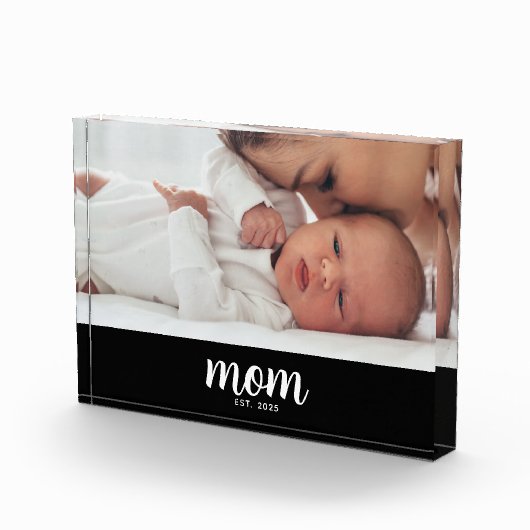 Custom Mom Established Modern Script Fotoblokken (Rechts)
