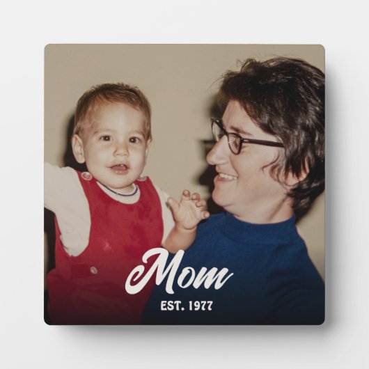 Custom Mom Established Modern Script Fotoplaat (Voorkant)